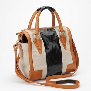 Pour La Victoire Two-Tone Verona Bowler Bag